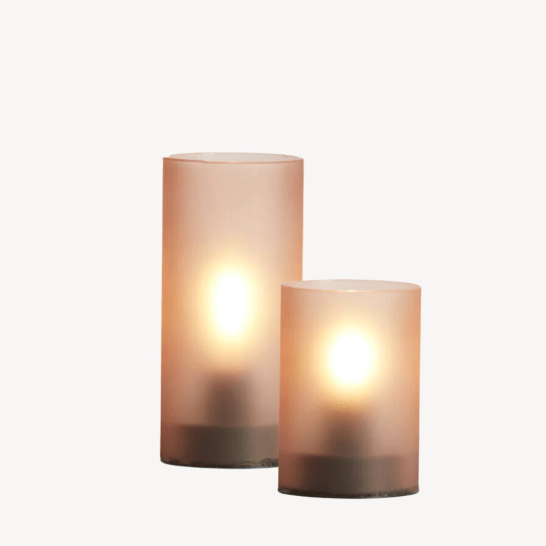 LED Theelicht Vazolla Mat Caramel - set van 2