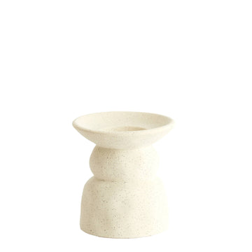 Kaarsenhouder Atrani mat cream M