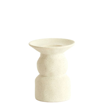 Kaarsenhouder Atrani mat cream L
