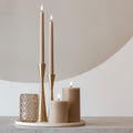 lemons conceptstore - woonwinkel roden - woonaccessoires - uyuni - led kaars - led candle - stompkaars - pillarcandle - pilaarkaars - beige