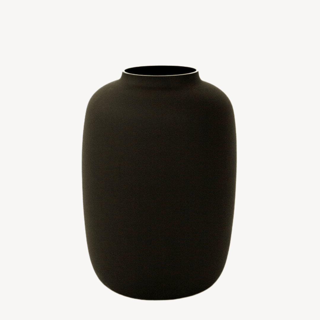 lemons conceptstore - woonwinkel roden - woonaccessoires - ornament vaas mael artic black mat zwart - vase the world 