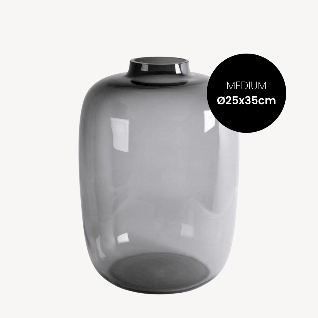 lemons conceptstore - woonwinkel roden - woonaccessoires - vaas mael artic kara grijs smokey grey - vase the world 